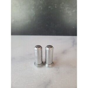 Vintage Chrome Bullet Salt And Pepper Shakers